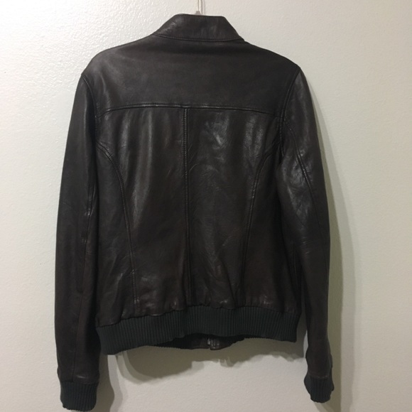 NWOT - Lucky Brand Genuine Leather Bomber  XL - Picture 4 of 5